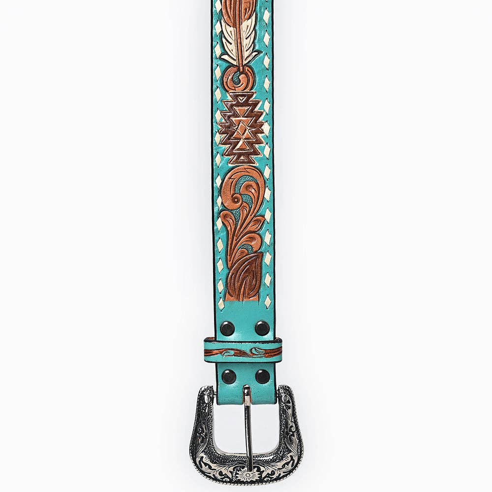 Ceinture | Plumes Aztec Turquoise Unisex