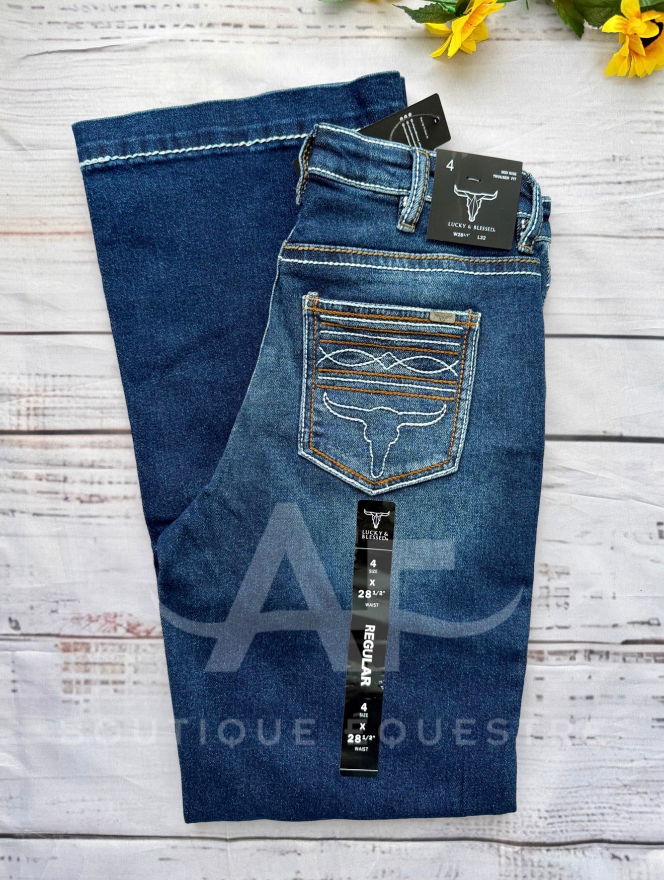 L&B | Dark Thick Stitching High Trouser