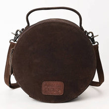 Load the image into the gallery, Sacoche Ronde | Suede Round Canteen Boho Western
