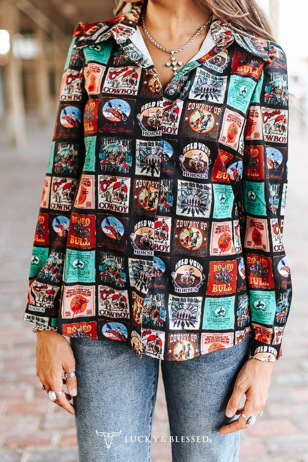 L&B | Chemise | Collage Stamp Western
