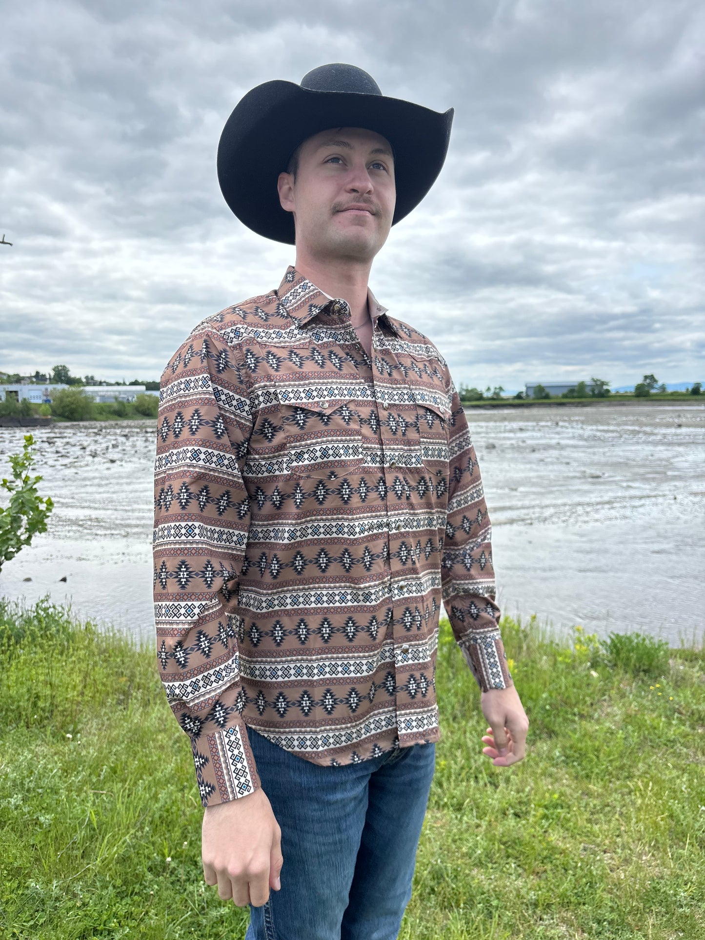 Rodeo Clothing | Chemise | Tan Aztec (XL & XXL)