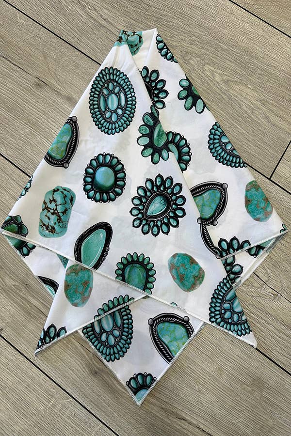 Wild Rag | Western Turquoise Jewel Print