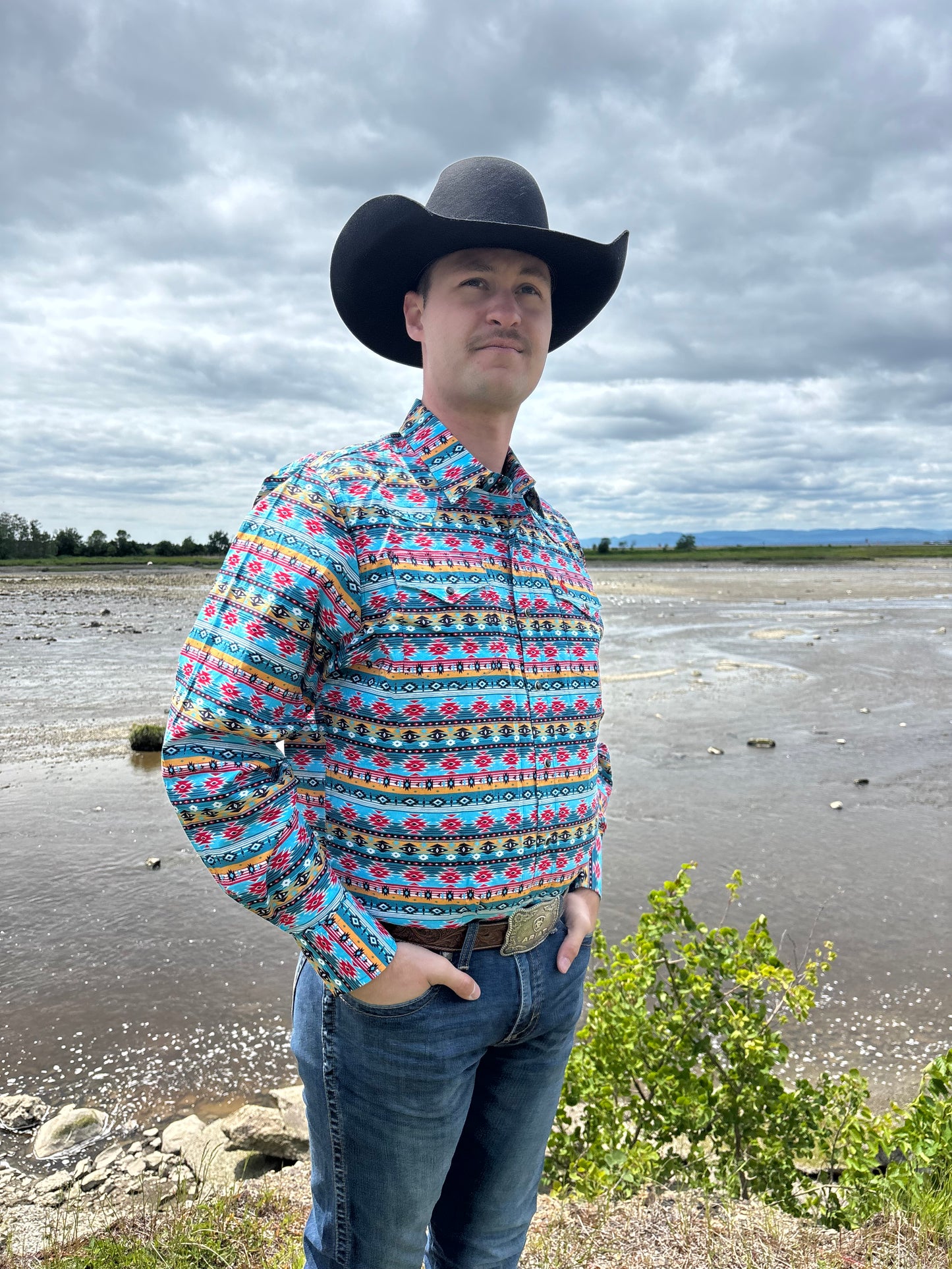 Rodeo Clothing | Chemise | Retro Aztec