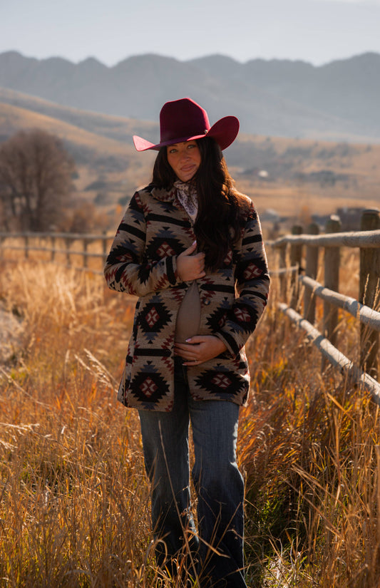 Montana | Manteau | Southwestern Burgundy