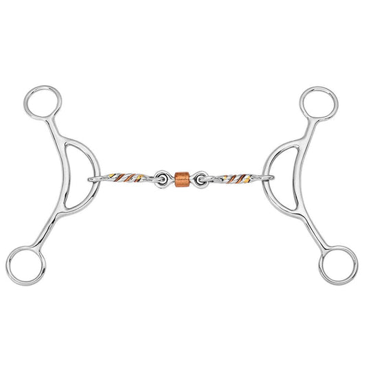 Mors | Bar H Western Gag Bit with Three-Piece Copper Roller