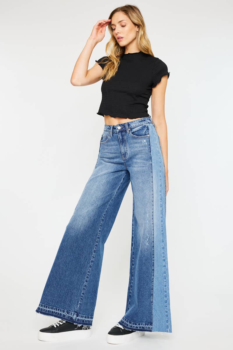 Kancan | High Wide Leg Raw Hem