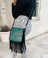 Charger l&#39;image dans la galerie, Sac à bandoulière | The Lexie Noir &amp; Turquoise
