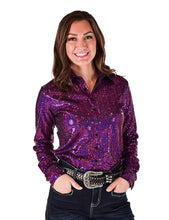 Charger l&#39;image dans la galerie, Cowgirl Tuff | Chemise Pullover | Purple Metallic Foil | Small
