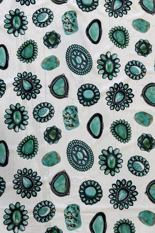 Wild Rag | Western Turquoise Jewel Print