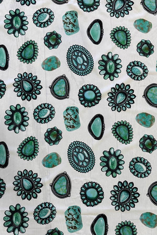Wild Rag | Western Turquoise Jewel Print