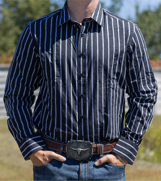 Rodeo Clothing | Chemise | Lignée Noir & Blanc