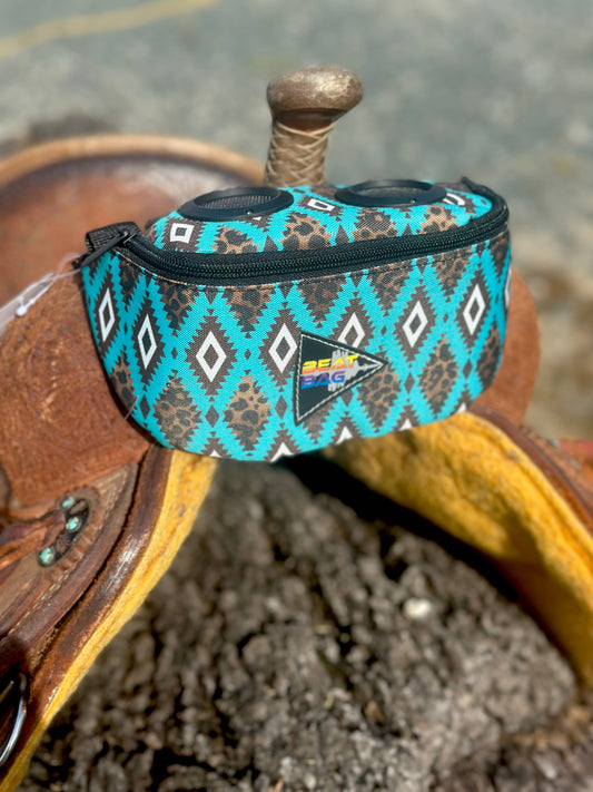Beat Bag | Turquoise Aztec Leopard