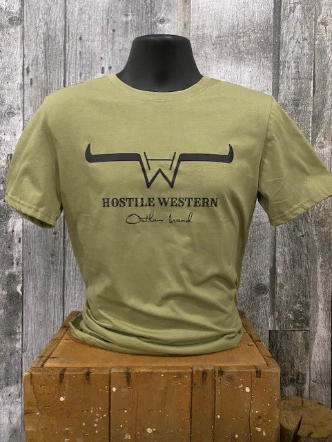 Hostile Western | T-Shirt | Vert (S & XL)