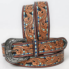 Charger l&#39;image dans la galerie, Ceinture | Fleuri Tooling Bleu
