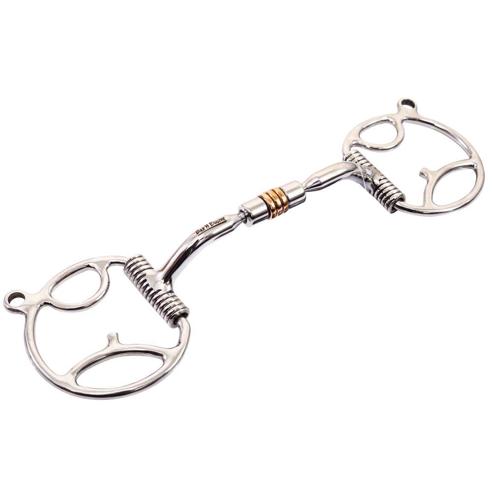 Mors | Bar H Small Port Tongue Relief D Ring Snaffle W/Copper Roller