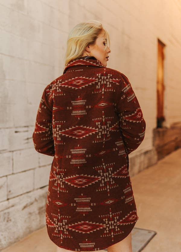 L&B | Manteau | Noir & Beige Aztec