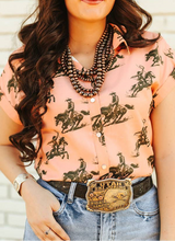 Charger l&#39;image dans la galerie, L&amp;B | Blouse | Cowgirl Pêche
