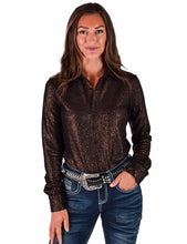 Charger l&#39;image dans la galerie, Cowgirl Tuff | Chemise Pullover | Cocoa Brown Shimmer

