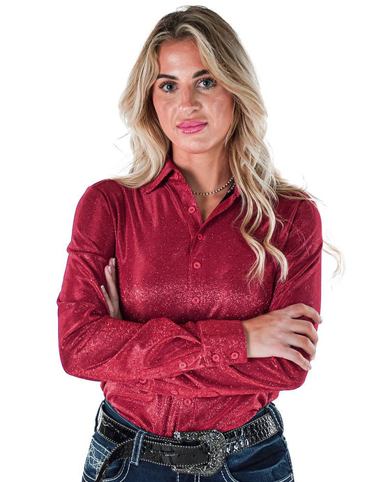 Cowgirl Tuff | Chemise Pull-Over | Red Shimmer