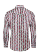 Charger l&#39;image dans la galerie, Rodeo Clothing | Chemise | Pearl Snap Aztec Red Print Shirt
