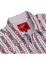 Charger l&#39;image dans la galerie, Rodeo Clothing | Chemise | Pearl Snap Aztec Red Print Shirt

