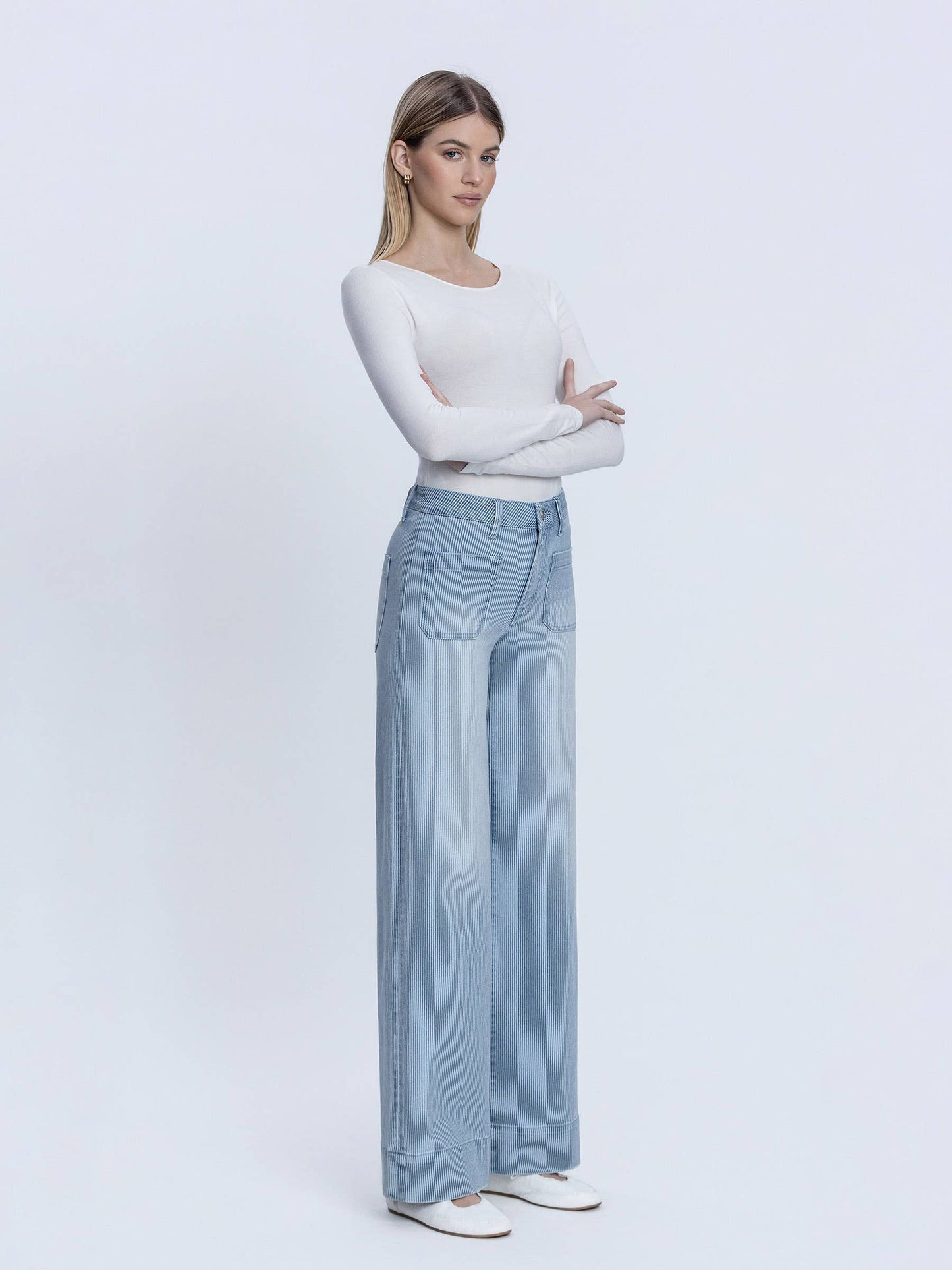 Vervet | High Patch Pocket Striped Wide Patch