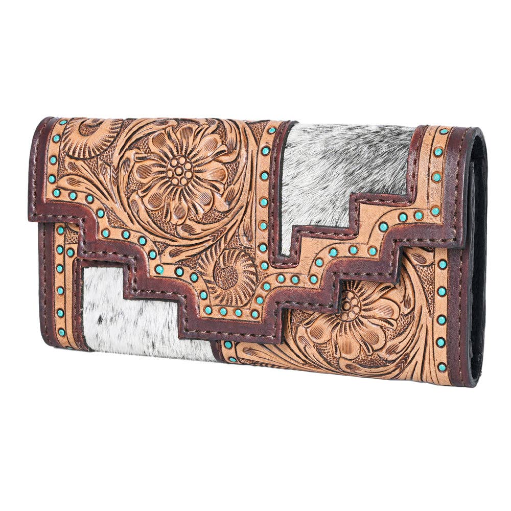 Portefeuille | Fleuri Turquoise