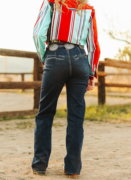 L&B | Dark High Western Yoke Trouser