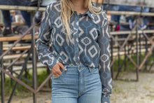 Charger l&#39;image dans la galerie, L&amp;B | Chemise | Noir Aztec Collared (M &amp; L)
