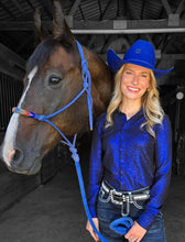 Charger l&#39;image dans la galerie, Cowgirl Tuff | Chemise Pullover | Indigo Shimmer
