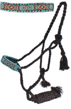 Charger l&#39;image dans la galerie, Licol | Mule Tape Turquoise &amp; Or Noseband
