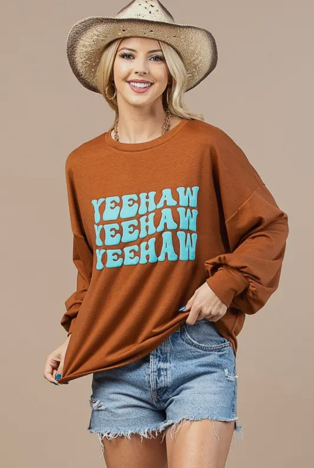 Avery | Sleeve Sweatshirt | Western Yeehaw