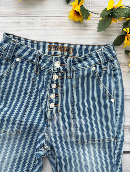 Rock & Roll | Blue Stripe High Flare | 25x32