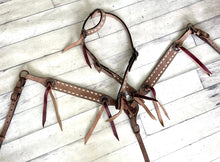 Load the image into the gallery, Tack Set | Roughout Buckstitch &amp; Leather Tassels
