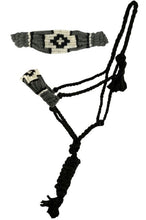 Load the image into the gallery, Licol | Mule Tape Gris, Noir &amp; Blanc Noseband
