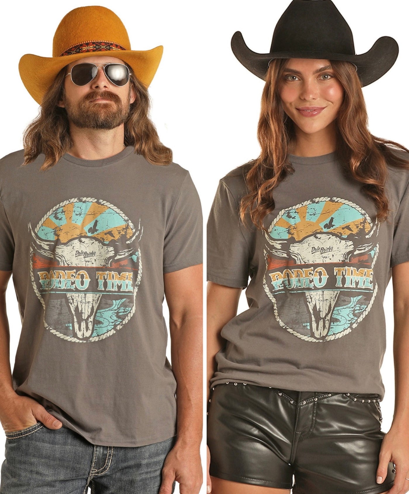 Rock & Roll x Dale Brisby | T-Shirt | Rodeo Time Charcoal | Small