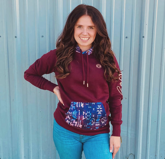 Hooey | Coton Ouaté | Veracruz Bordeaux Aztec (S & XL)