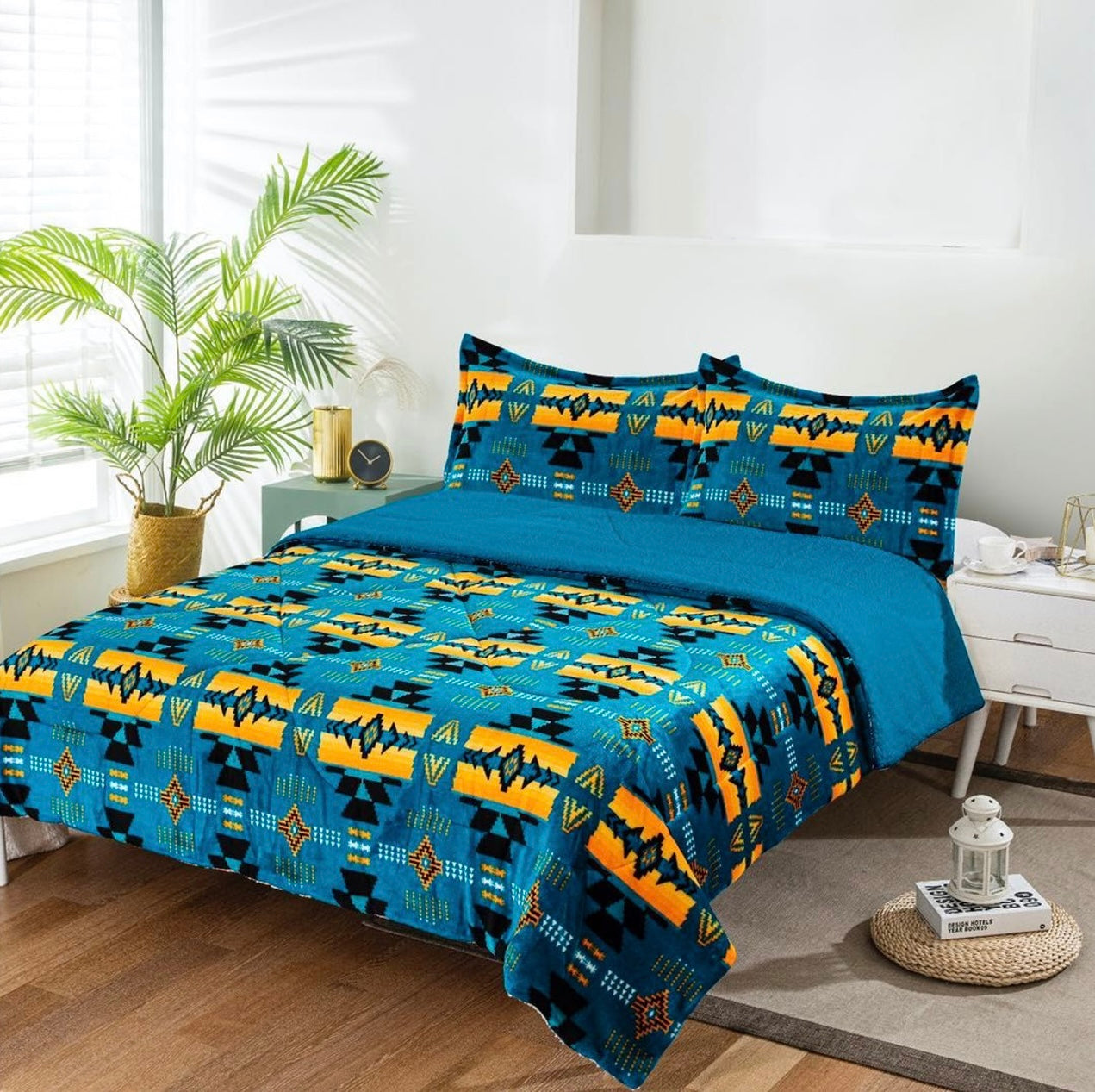 Ensemble de Lit | Turquoise & Orange