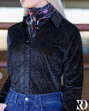 Charger l&#39;image dans la galerie, Ranch Dress’n | Chemise | Black Velvet Sparkle
