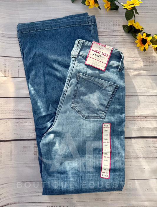 Cruel Girl | Wide Leg Light Stone Plaid