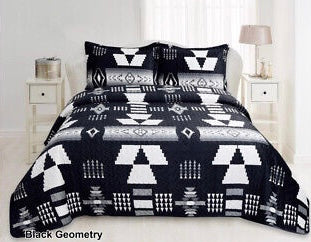 Bedding Set | Black & White Geometric