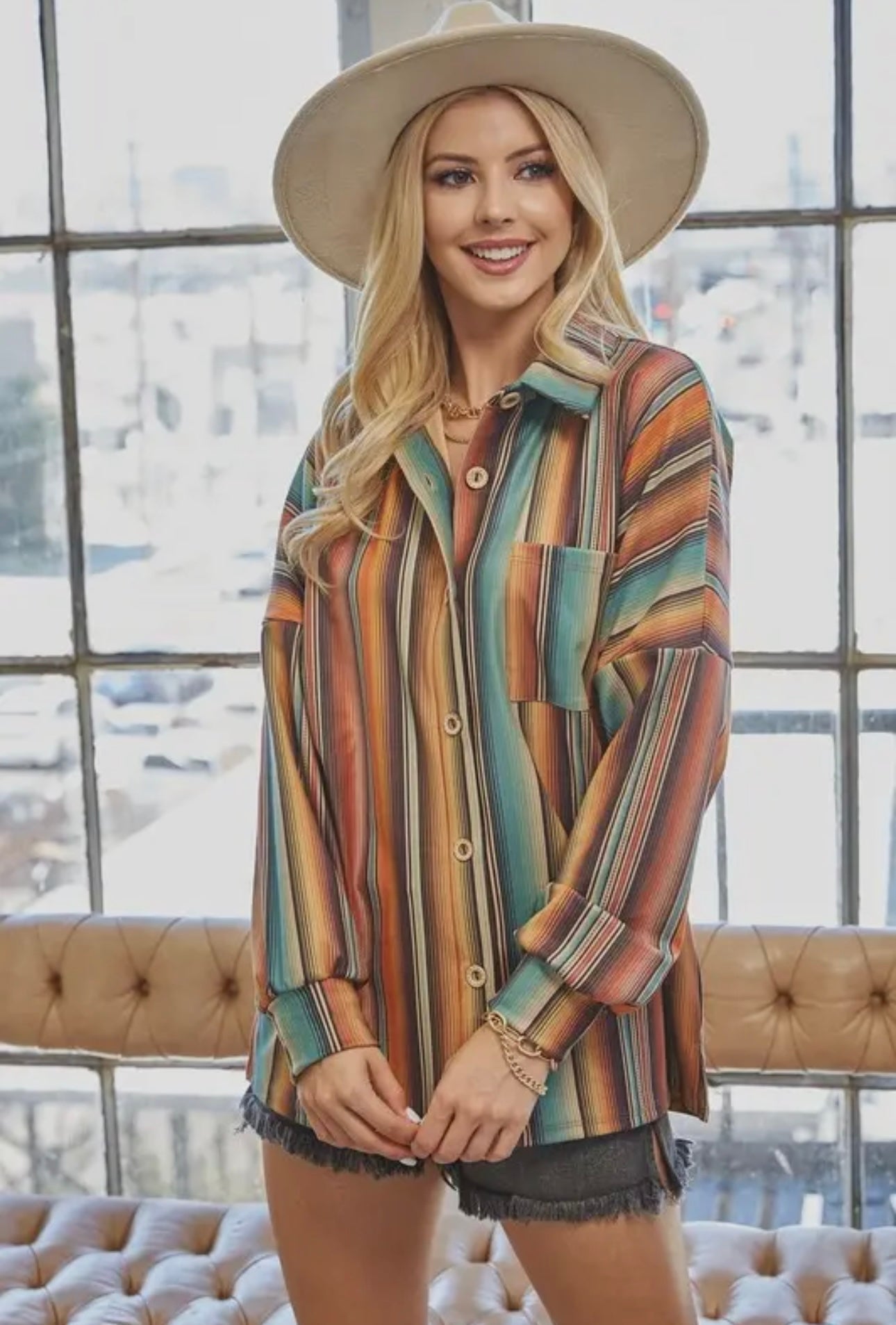 Avery | Shirt | Monica Stripe