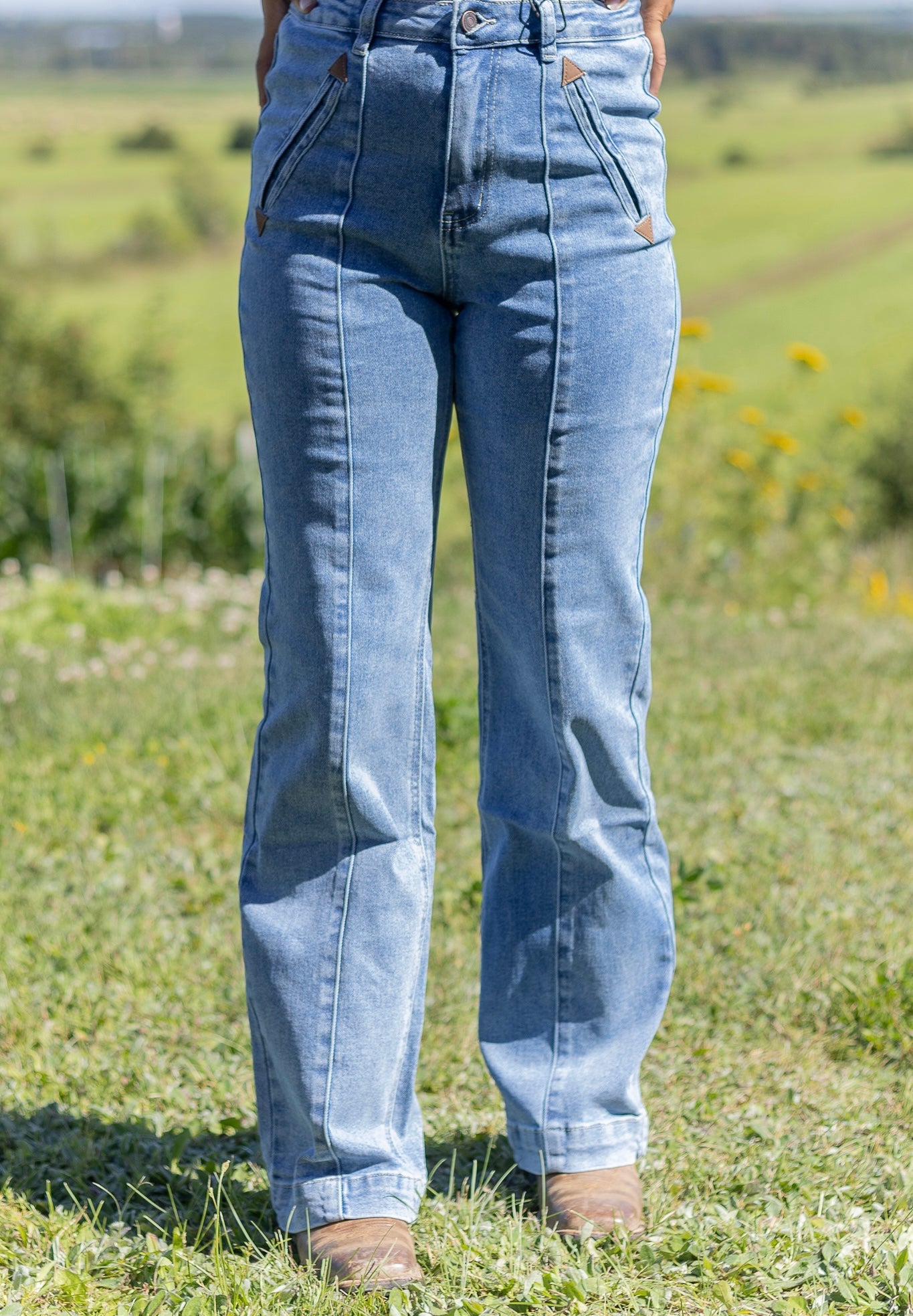 L&B | High Crease Wide Leg Trouser