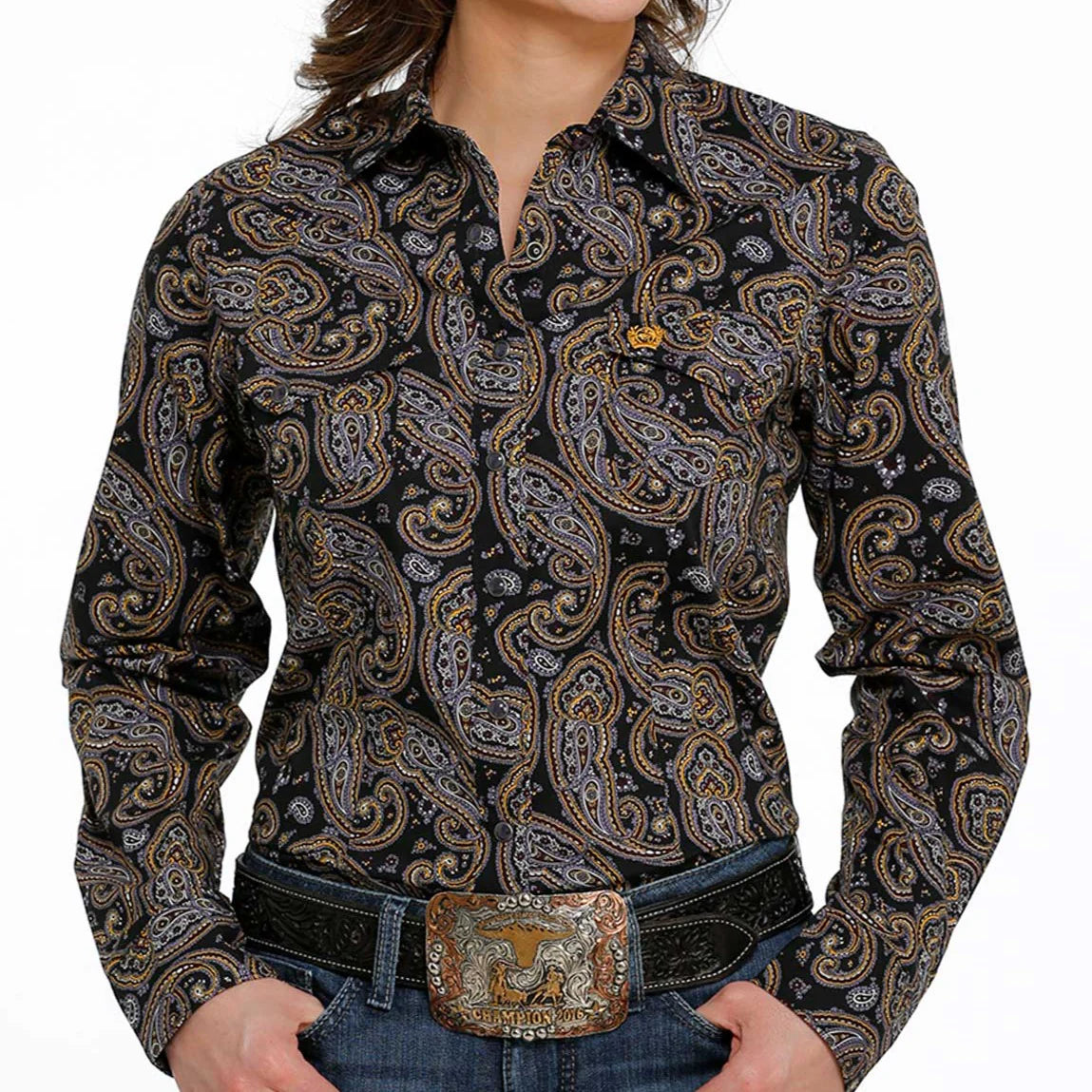 Cinch | Chemise | Paisley  Noir & Jaune (XS & XL)