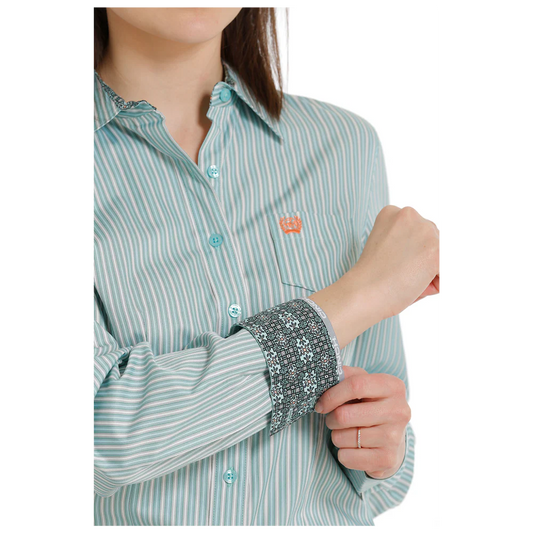 Cinch | Chemise | Lignée Bleu Turquoise (L & XL)