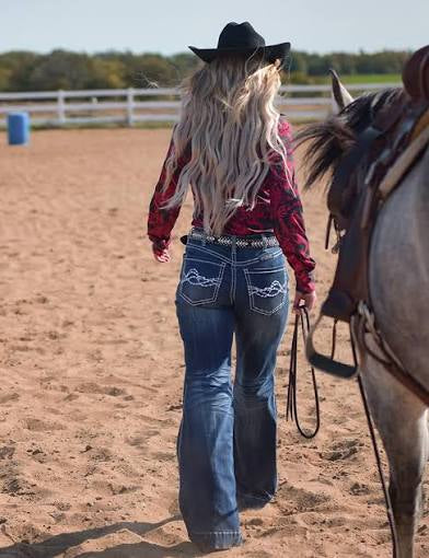 Cowgirl Tuff | Edgy Wide Leg | 25x33