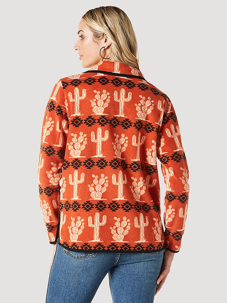 Wrangler | Pull-Over Polaire | Allover Cactus (S & XL)
