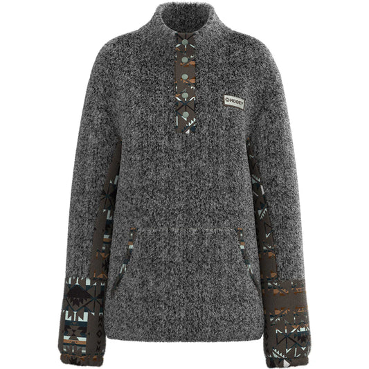 Hooey | Pull-Over Sherpa | Charcoal & Aztec | XX-Large