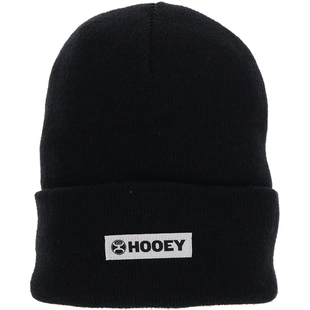 Hooey | Beanie | Black w/White & Black Patch