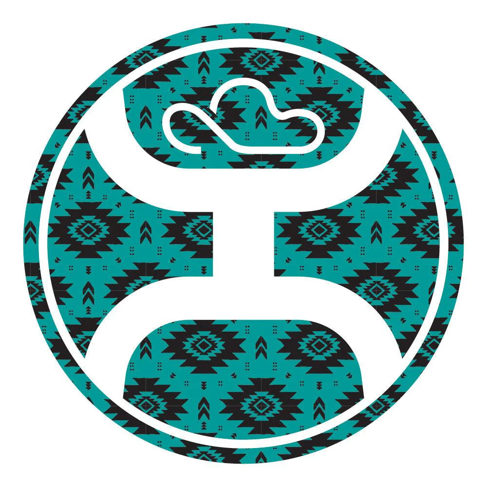 Hooey | Sticker | Aztec Turquoise & Noir